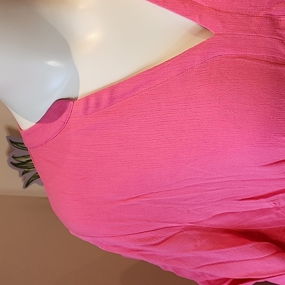 Torrid - Mini Washable Gauze Hi Low Waist Tunic Dress in Pink Sangria Su… - Picture 3 of 13